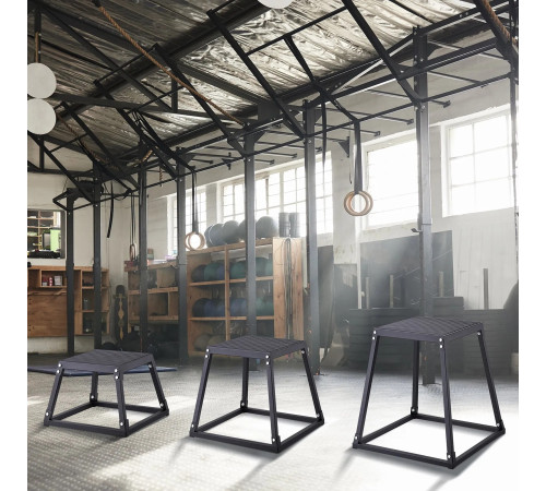 Пліометричний бокс VEVOR 30,5 - 45,8 см - 60,9 см, чорний