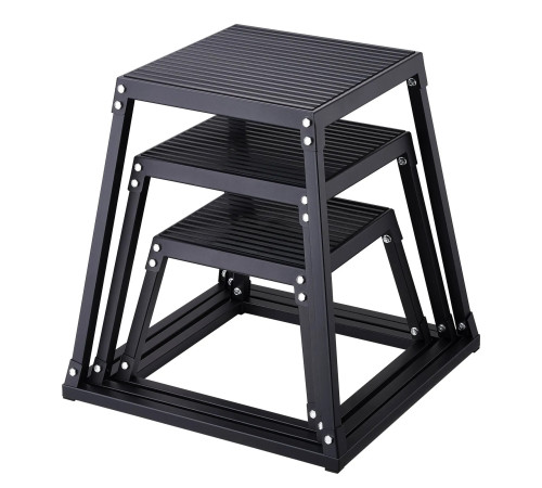 Пліометричний бокс VEVOR 30,5 - 45,8 - 60,9 см, чорний