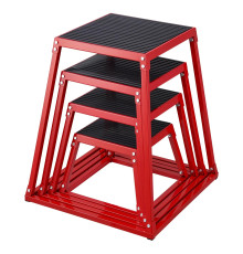 Пліометричний бокс VEVOR 30,5 - 45,8 - 60,9 -  76,2 см, червона