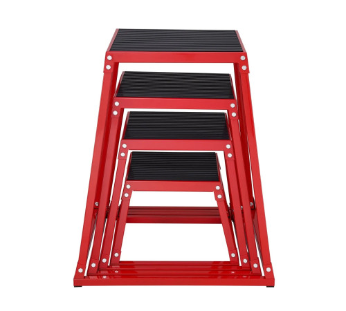 Пліометричний бокс VEVOR 30,5 - 45,8 - 60,9 - 76,2 см, червона