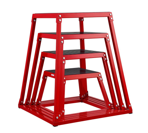 Пліометричний бокс VEVOR 30,5 - 45,8 - 60,9 - 76,2 см, червона