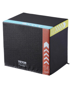 Пліометричний бокс VEVOR 16/14/12 дюймів, різнокольоровий