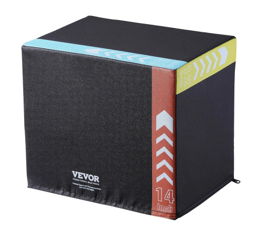 Пліометричний бокс VEVOR 16/14/12 дюймів, різнокольоровий