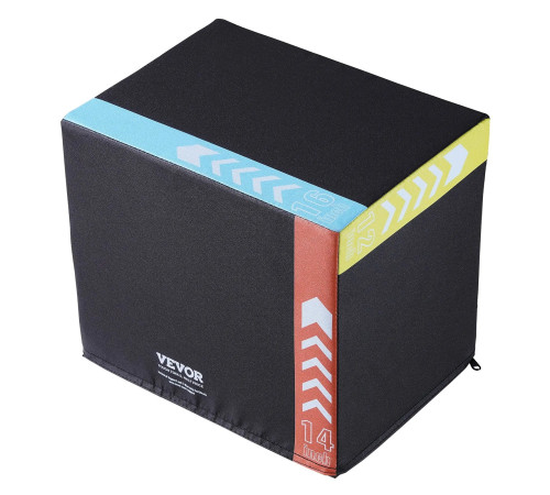Пліометричний бокс VEVOR 16/14/12 дюймів, різнокольоровий