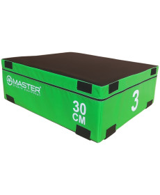 Пліометричний бокс MASTER Plyo Box Soft, чорно-зелений