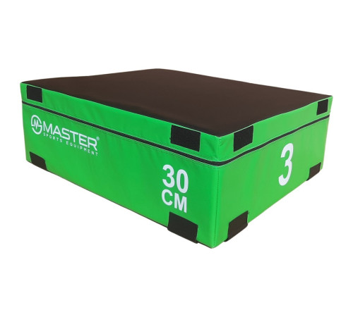 Пліометричний бокс MASTER Plyo Box Soft, чорно-зелений