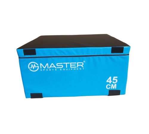 Пліометричний бокс MASTER 90 x 75 x 45 см, чорно-синій