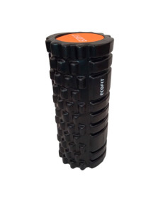 Ролик для йоги Ecofit MDF028, чорно-помаранчевий