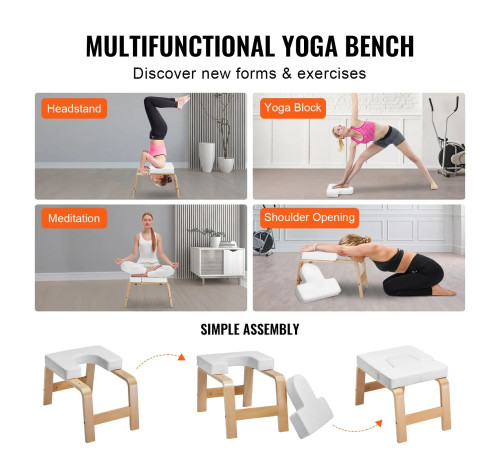 Лавка для йоги VEVOR А3007, біла