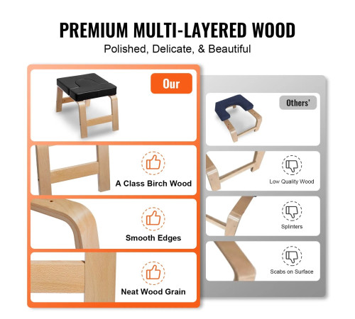 Лавка для йоги VEVOR А3007, чорно-бежевий