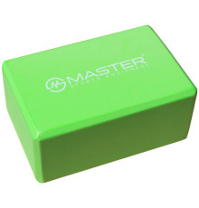 Блок для йоги MASTER Green 23 x 15 x 10 см