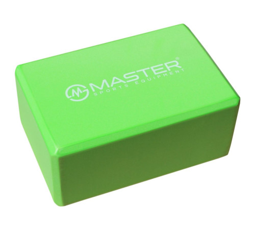 Блок для йоги MASTER Green 23 x 15 x 10 см