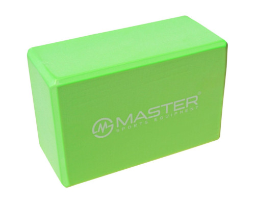 Блок для йоги MASTER Green 23 x 15 x 10 см