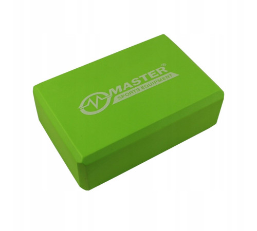 Блок для йоги MASTER Green 23 x 15 x 7,5 см