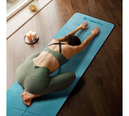 Килимок для йоги inSPORTline Padvana 183x61x0,4 см, блакитний Килимок для йоги inSPORTline Padvana 183x61x0,4 см, блакитний