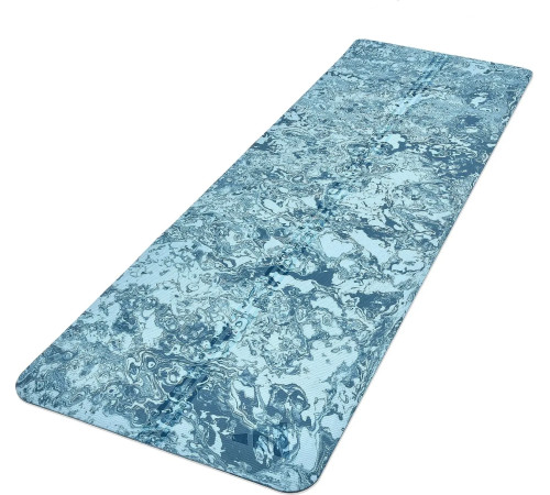 Килимок для йоги Adidas Camo Yoga Matte 5 мм, блакитний