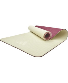 Килимок для йоги Adidas Double Sided Yoga Mat 6 мм, біло-рожевий