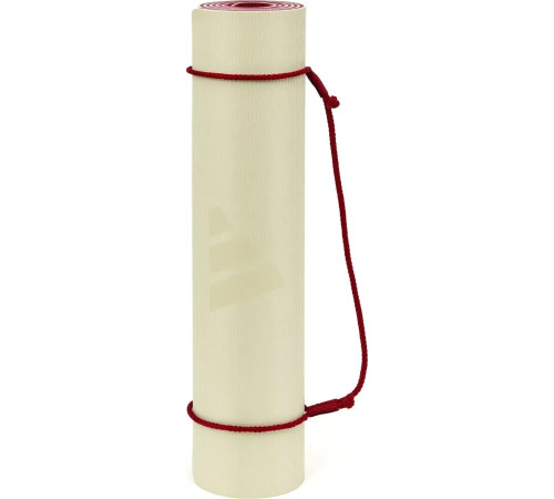 Килимок для йоги Adidas Double Sided Yoga Mat 6 мм, біло-рожевий