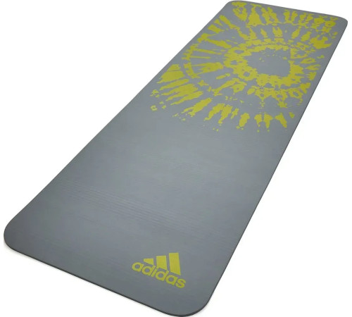 Килимок для йоги Adidas Tie-Dye Yoga Mat 1 мм, сіро-жовтий
