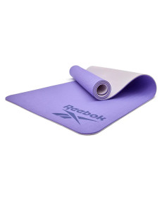 Килимок для йоги Reebok Double Sided 6 мм, фіолетово-рожевий