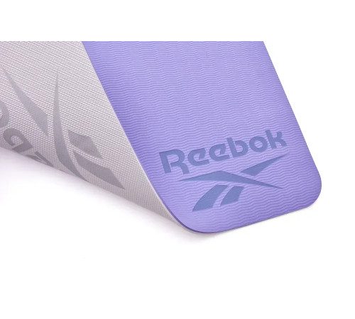 Килимок для йоги Reebok Double Sided 6 мм, фіолетово-рожевий
