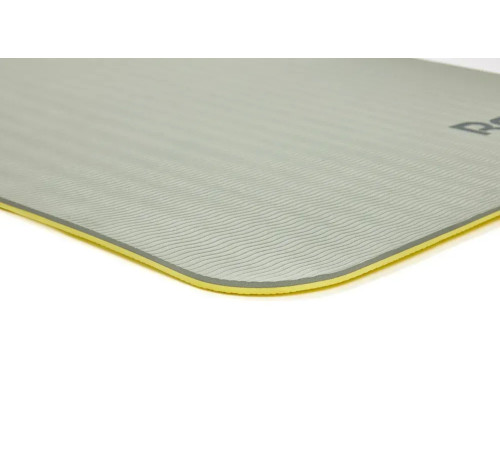 килимок для йоги Reebok Double Sided 6 мм, зелено-жовтий