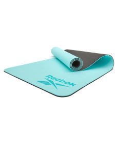 Двосторонній килимок для йоги Reebok Double Sided 6 мм, чорно-бірюзовий