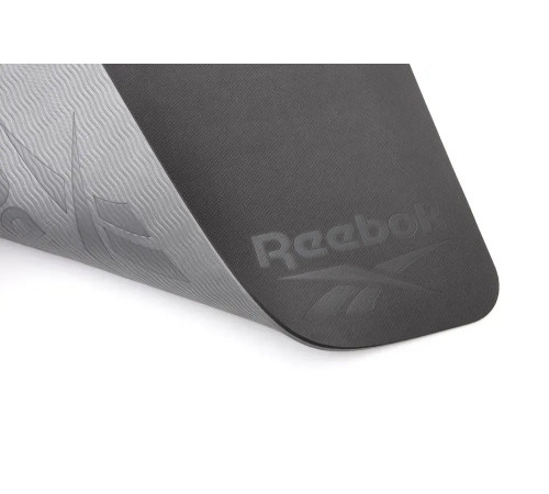 Килимок для йоги Reebok Double Sided 6 мм, чорно-сірий