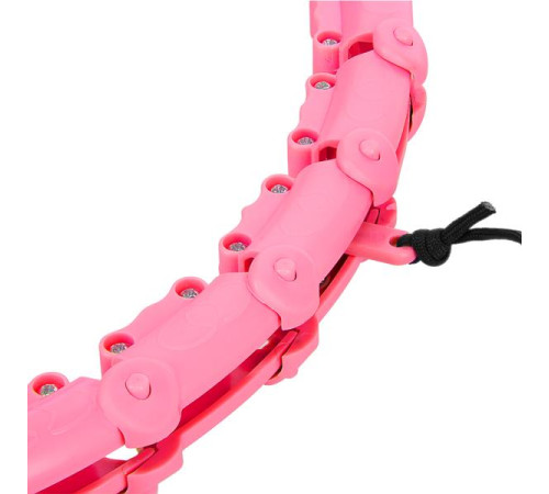 Хула-хуп масажний One Fitness OHA02 з навантаженням та поясом для схуднення BR160, рожевий