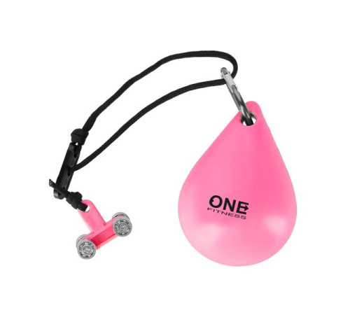 Хула-хуп масажний One Fitness OHA02 з навантаженням та поясом для схуднення BR160, рожевий