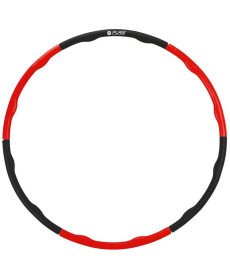 Обруч хула-хуп складний Pure2Improve 100 cм, чорно-червоний