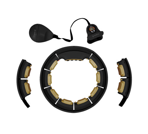 Хула-хуп магнітний HMS HHM13 з лічильником та навантаженням, чорно-золотий