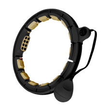 Хула-хуп магнітний HMS HHM13 з лічильником та навантаженням, чорно-золотий