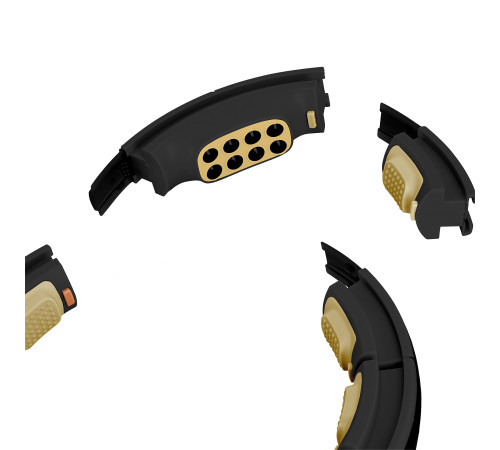 Хула-хуп магнітний HMS HHM13 з лічильником та навантаженням, чорно-золотий