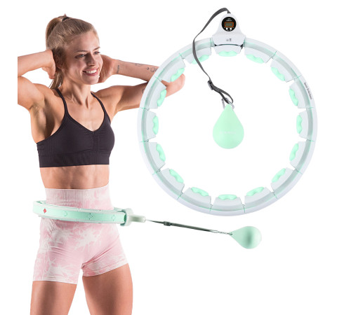 Хула-хуп HMS HHW06 з лічильником, навантаженням та поясом для схуднення BR163, м'ятний