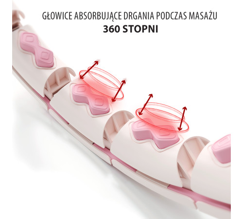 Хула-хуп HMS HHW06 з лічильником, навантаженням та поясом для схуднення BR163, рожевий