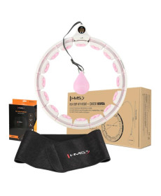 Хула-хуп HMS HHW06 з лічильником, навантаженням та поясом для схуднення BR163, рожевий