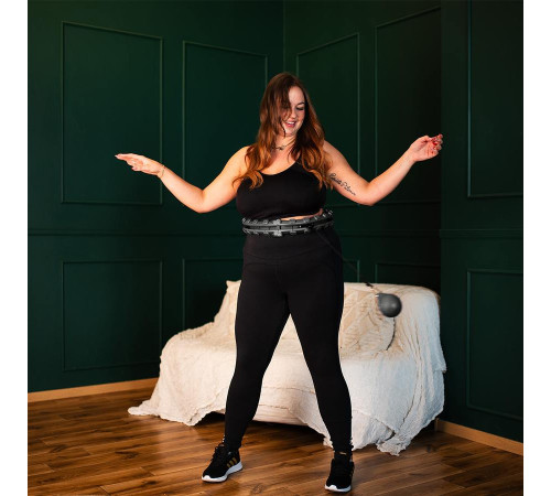 Обруч з вагою HMS HHW12 PLUS SIZE чорний Обруч з вагою HMS HHW12 PLUS SIZE чорний