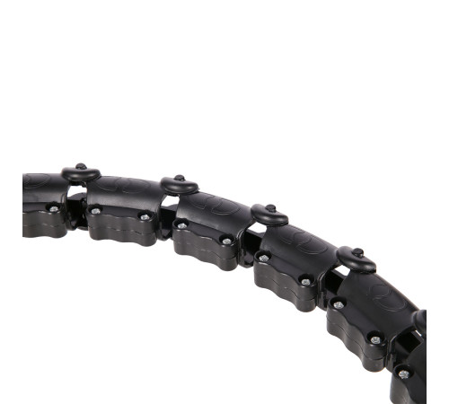 Хула-хуп масажний HMS HHM15 з навантаженням та поясом для схуднення BR16 Plus Size, чорний