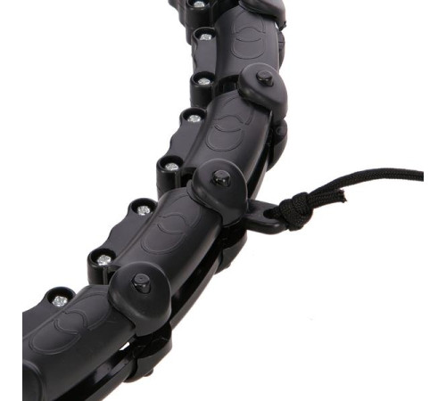 Хула-хуп масажний HMS HHM15 з навантаженням та поясом для схуднення BR16 Plus Size, чорний