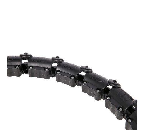 Хула-хуп масажний HMS HHM15 з навантаженням та поясом для схуднення BR16 Plus Size, чорний