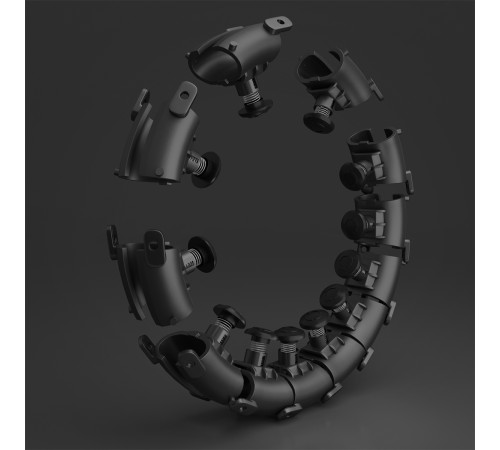 Хула-хуп масажний HMS HHM12 з навантаженням та поясом для схуднення BR163 Plus Size, чорний