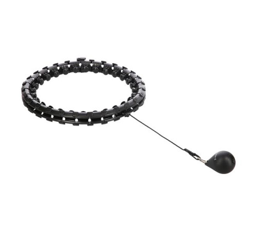 Хула-хуп масажний HMS HHM12 з навантаженням та поясом для схуднення BR163 Plus Size, чорний