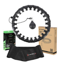 Хула-хуп масажний HMS HHM12 з навантаженням та поясом для схуднення BR163 Plus Size, чорний