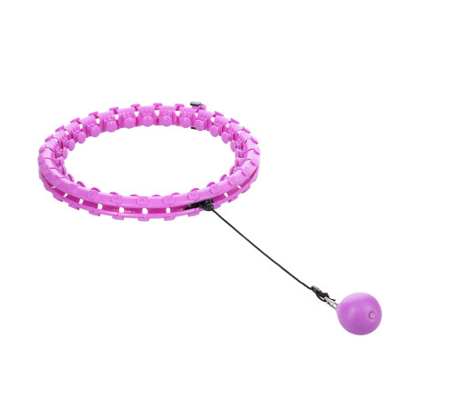 Хула-хуп масажний HMS HHM12 з навантаженням та поясом для схуднення BR163 Plus Size, фіолетовий