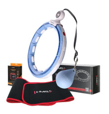 Хула-хуп магнітний HMS HHM15 з лічильником, навантаженням та поясом для схуднення BR16, блакитний
