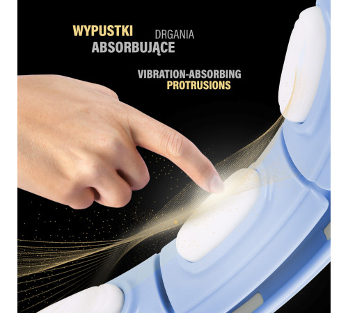 Хула-хуп магнітний HMS HHM15 з лічильником, навантаженням та поясом для схуднення BR16 Plus Size, блакитний