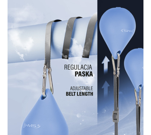 Хула-хуп магнітний HMS HHM15 з лічильником, навантаженням та поясом для схуднення BR16 Plus Size, блакитний