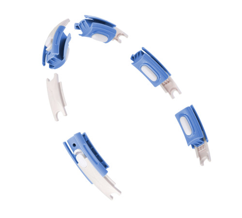 Хула-хуп магнітний HMS HHM15 з лічильником, навантаженням та поясом для схуднення BR16 Plus Size, блакитний