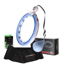 Хула-хуп магнітний HMS HHM15 з лічильником, навантаженням та поясом для схуднення BR16 Plus Size, блакитний